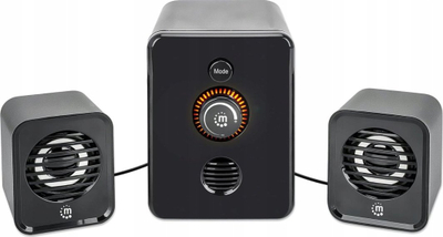 Altoparlantë 2.1 Manhattan Bluetooth, USB, me subwoofer, të zinj
