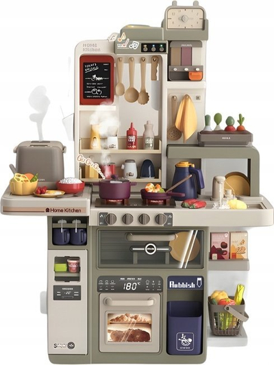 Kuzhinë lodër Beibaolian Spray Kitchen, 88 gjëra lojë, me drita dhe zë, shumëngjyrëshe