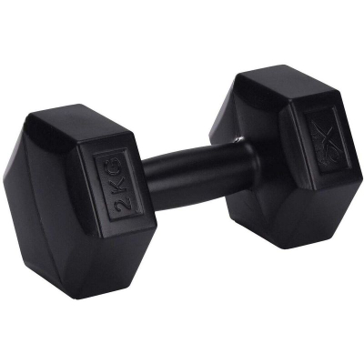 Set peshash XQ Max, 2 x 2kg, për ushtrime, i zi