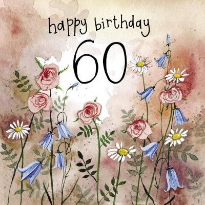 Kartë urimi Orink Birthday Card 60 S431, 160x160mm, me zarf, me lule