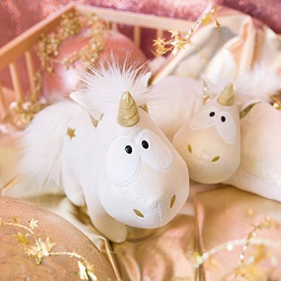 Lodër pelushi Nici Unicorn Shooting Star, 32 cm, njëbrirësh, ngjyrë ari