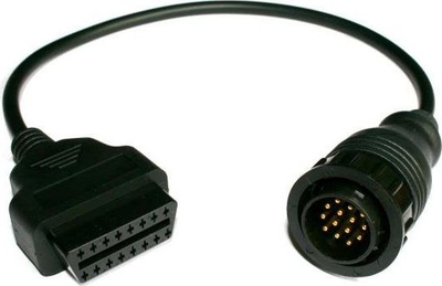 Adapter diagnostik KB6 OBD2 në Benz 14PIN, kabllo i shkurtër, i zi