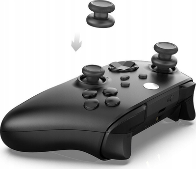Kapakë analogë Dobe Mushroom Grips, për Xbox Series S X One, set me 2 copë, të zinj