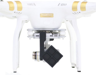 Mbrojtëse lente me bllokues gimbal PolarPro për DJI Phantom, plastike, e zezë