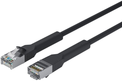 Kabllo rrjeti Lanview CAT6A U FTP, Slim që lakohet 1m, LSZH, e zezë