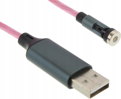 Kabllo USB Vega, USB-A në USB-C + microUSB + Lightning, 1.2 m, e kuqe