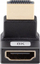 Adapter HDMI Lanberg 2.1, 8K, 90° përpjetë, gri e zezë