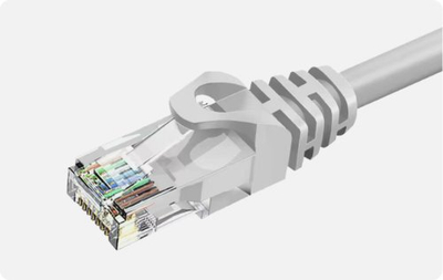 ZOY Ethernet Кабел Cat. 6a UTP CCA, 0.25 m, Gray