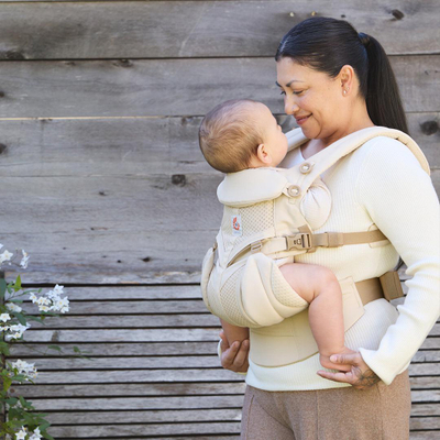 Mbajtëse bebe Ergobaby Omni Classic Mesh, ergonomike, shumëpozicionale, bezhë natyrale