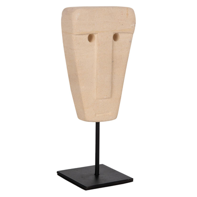 Figurë tavoline paras & bazë metalike e zezë 9×3×22 cm (HM4312), zezë
