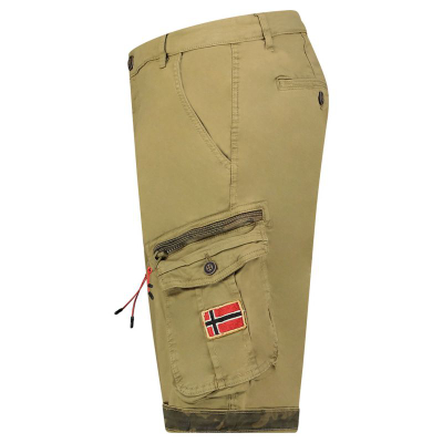 Шорцеви Geographical Norway Parento Mastic, памук, regular fit, боја mastic