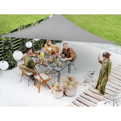 Tendë dielli Saska Garden, trekëndore 4x4x3 m, poliester, gri