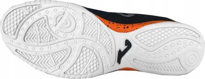 Këpucë futsalli Joma Top Flex 2301 Indoor, lëkurë natyrale, taban non marking, të zeza me portokalli