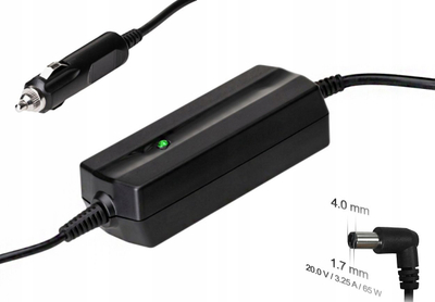 Karikues makine për laptop Akyga AK-ND-77, 20V 3.25A 65W, konektor 4.0 x 1.7 mm, i zi