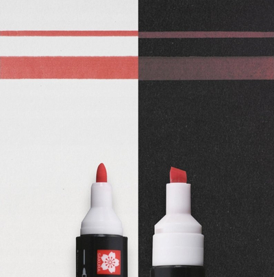 Marker Sakura Permapaque Double Tip, i dyanshëm, i kuq