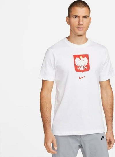 Fanellë sport Nike Poland Crest DH7604 100, poliester, për burra, e bardhë