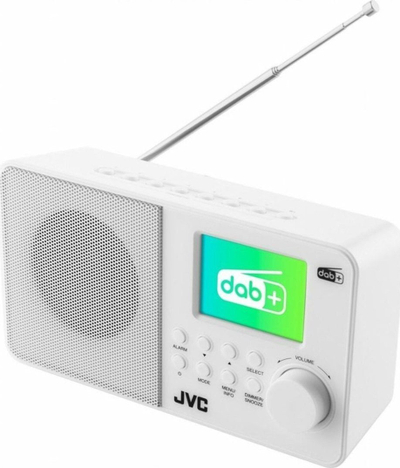 Преносно радио JVC RA-E611W-DAB, 2.8\", 2W, бело