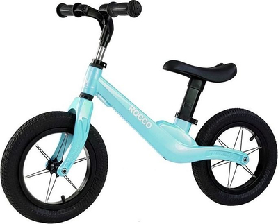 Biçikletë balancuese Lean Toys Rocco, rrota 12", kornizë magnezi, blu Candy