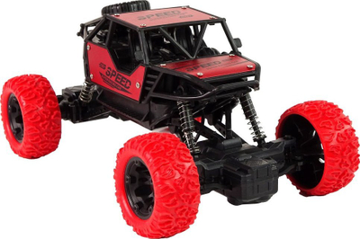 Makina me telekomandë Off-Road R/C 1:18, goma gome, susta amortizuese, e kuqe