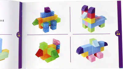 Lodër konstruktore Lean Toys Magic Magnetic Cube, 44 elemente magnetike, për fëmijë 3+