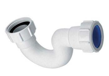 Sifon bideje McAlpine HC24-32, dalje 1.1/4" x 32mm, plastik, i bardhë