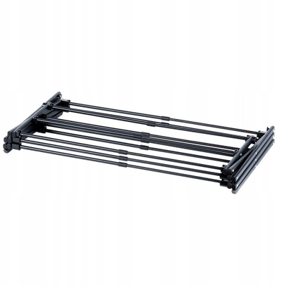 Raft vertikal për thar rrobat, metal i rregullueshëm 47–78 cm, i zi