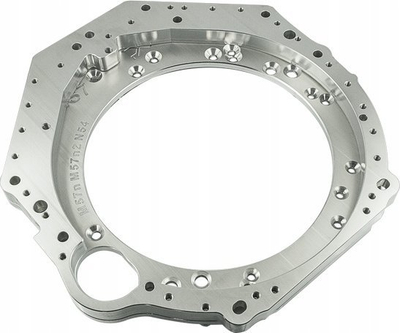 Plakë adapteri gearbox PMC Motorsport, GM Chevrolet LS në BMW manual, alumin, argjendtë