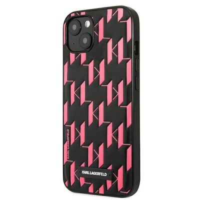 Kapak telefoni Karl Lagerfeld Monogram Plaque, për iPhone 13 6.1", hardcase, rozë