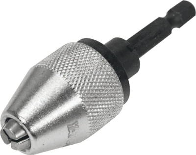 Kokë mandrine pa çelës Yato YT-04645, 0.5-6.5 mm, 1/4" HEX, e zezë