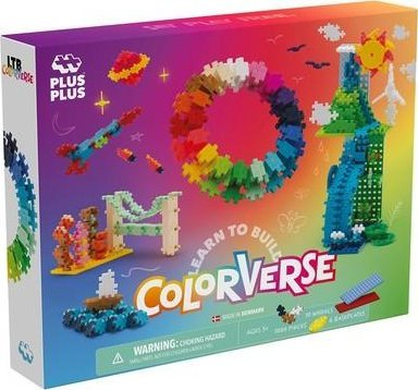 Set ndërtimi Plus Plus Learn to Build Colorverse, 1000 copa, lodër me ndërtime, me ngjyra të ndryshme