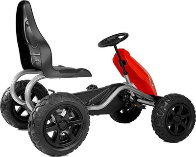 Gokart me pedale Lean Cars Go-Cart B012, fren me dorë, sedilje e rregullueshme, i kuq