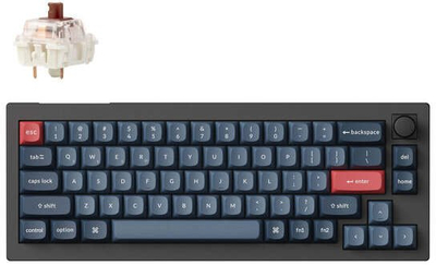 Tastierë mekanike wireless Keychron V2 Max QMK VIA, knob, e zezë
