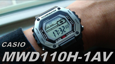 Orë digjitale Casio Sports MWD-110H-1AVEF (126), e zezë