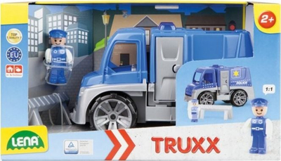 Lodër makinë policore LENA Truxx Police Car, me figurë polici, plastike, shumëngjyrëshe