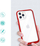 Mbështjellës telefoni Hybrid Armor për iPhone 11 Pro, transparent me kornizë të kuqe