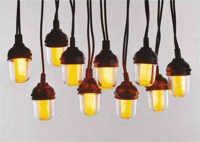 Drita dekorative varg Emos Chain Party DCPV01, 10x10 LED, 4.5m, e bardhë e ngrohtë