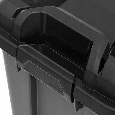 Kuti plastike me kapak 5five Bunker+, 55L, me rrota, gri e errët