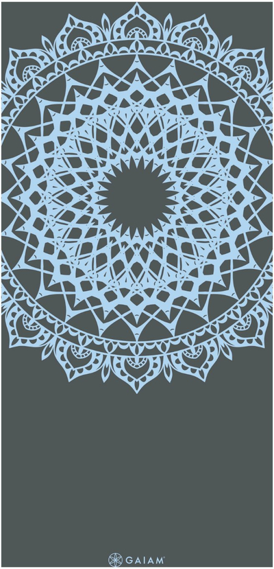 Tapet joge Gaiam Blue Aura Dove Marrakesh, 5 mm, 61 cm, gri
