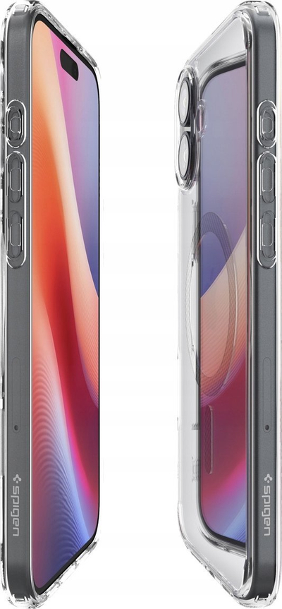 Mbrojtëse telefoni Spigen Ultra Hybrid MagSafe për iPhone 16, efekt karbon fiber, transparente