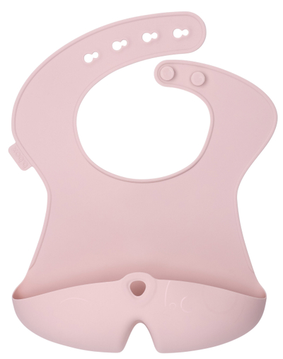 Parzmore silikoni për bebe b.box Silicone Bib, xhep kapës ushqimi, i rregullueshëm, blu ocean