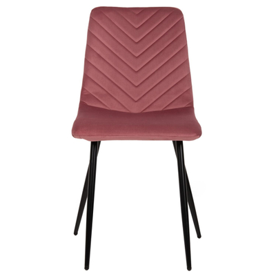 Karrige ngrënieje Latrell 43x54x88Hcm (HM8587.02), rozë/ zezë