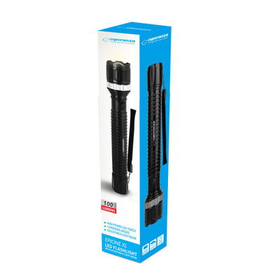 Dritë dore Esperanza Epione XL, LED 1W 100 lm, rezistente ndaj ujit, e zezë