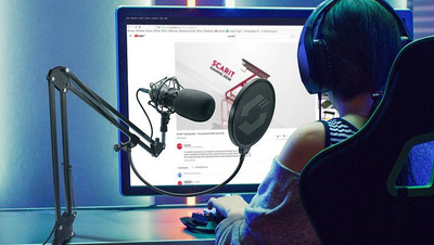 Mikrofon studio Speedlink Volity Ready, set streaming, i zi