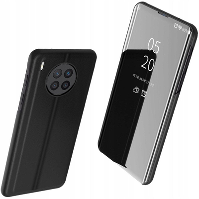 Këllëf telefoni Hurtel Clear View për Huawei Nova 8i, me flap, i zi