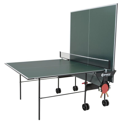 Tavolinë pingpongu Sponeta Hobbyline për mrena, paloset, me rrota, e gjelbër