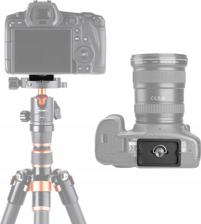 Pllakë shpejtlëshimi tripod K&F Concept KF31.030, Arca Swiss, 60mm, e zezë