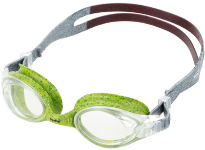 Syze noti Sko Swimming Goggles, xhama të kthjellët, rrip i rregullueshëm, jeshile