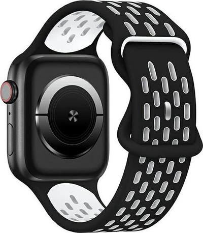 Rrip dore silikoni Beline New Sport për Apple Watch 38/40/41mm, black and white