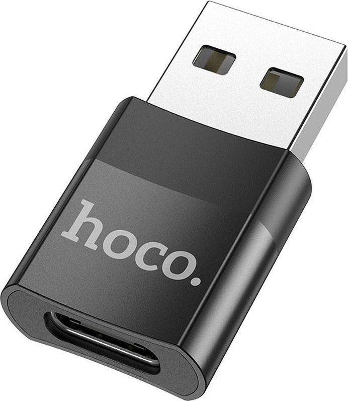 Përshtatës OTG Hoco UA17, Type C në USB A mashkull, i zi