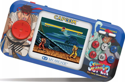 Konzolë dore DreamGEAR My Arcade Street Fighter II Pocket Player Pro, ekran i ndritshëm, sistem lojrash, shumëngjyrëshe
